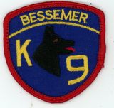 ALABAMA,BESSEMER POLICE K-9 HAT PATCH 1
